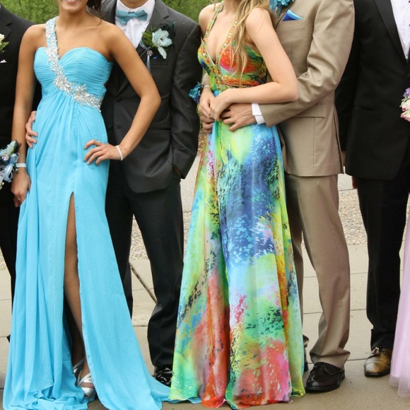 Beautiful Colorful Prom Dress - Picture 2 of 7